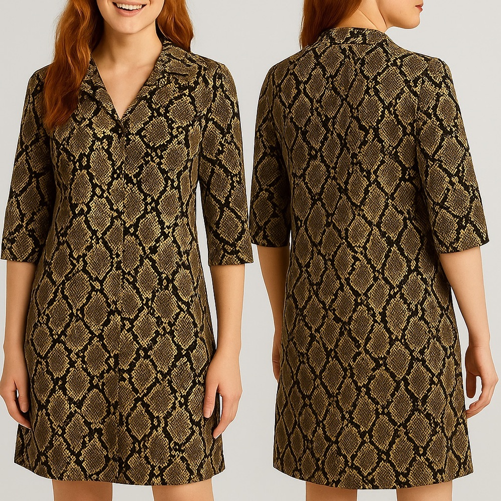 Python Print Women’s Shirt Dress - Size M